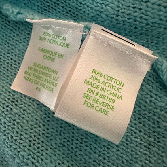 Lilly Pulitzer Soft Blue Edita, Open Front Knit Sweater. - Picture 5 of 7